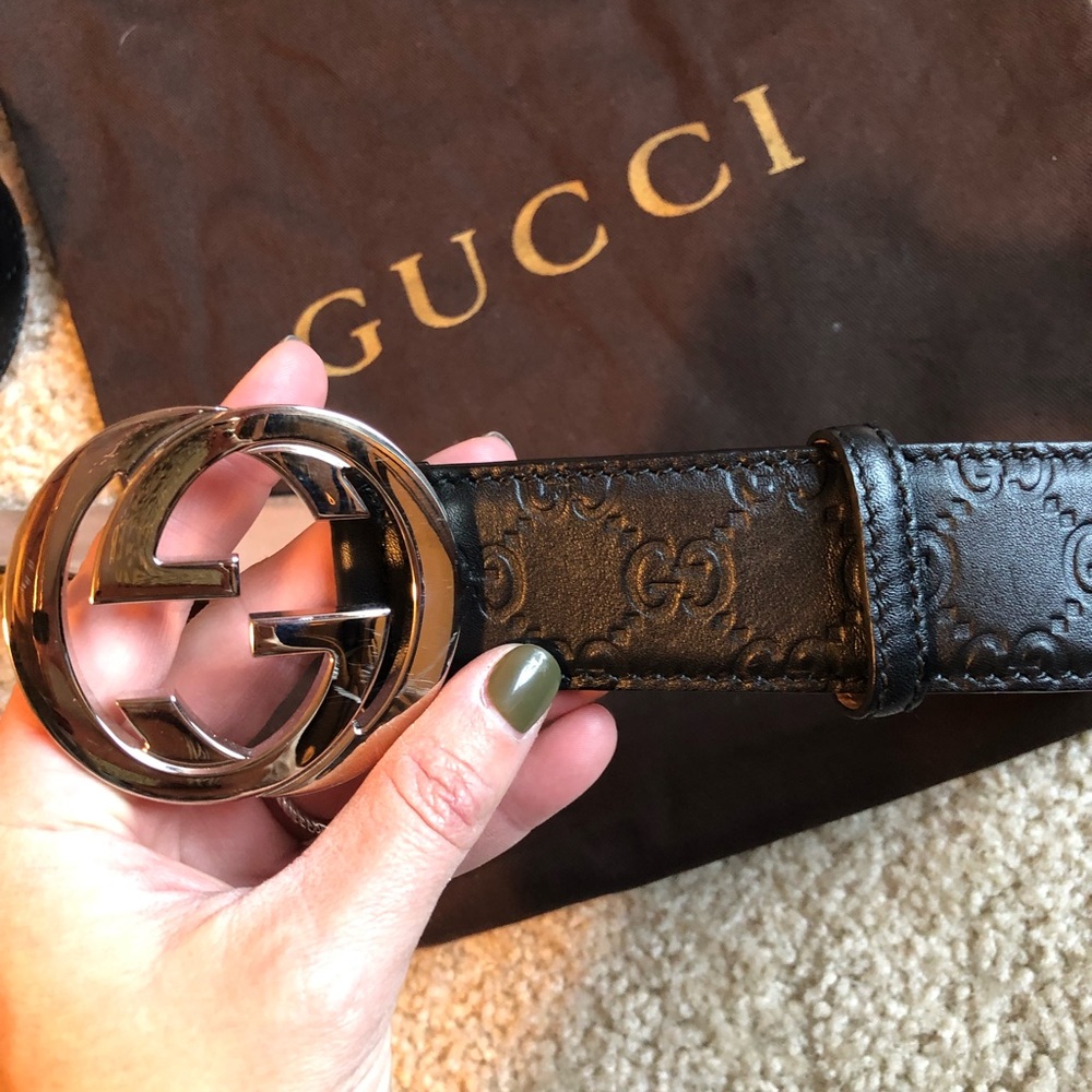 Gucci Black Guccisima leather belt -40/100 - Picture 5 of 6